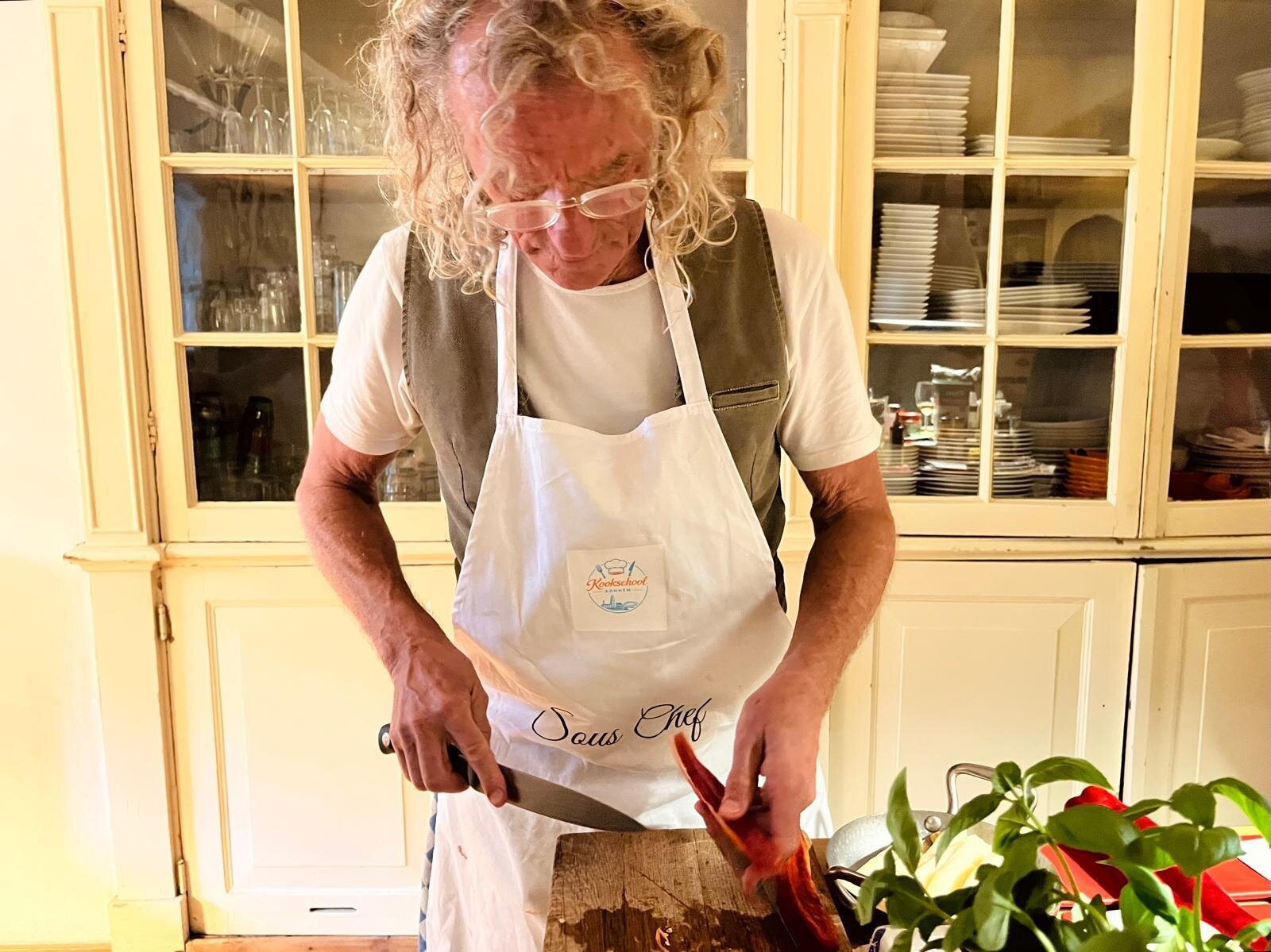 Onze chef aan het werk